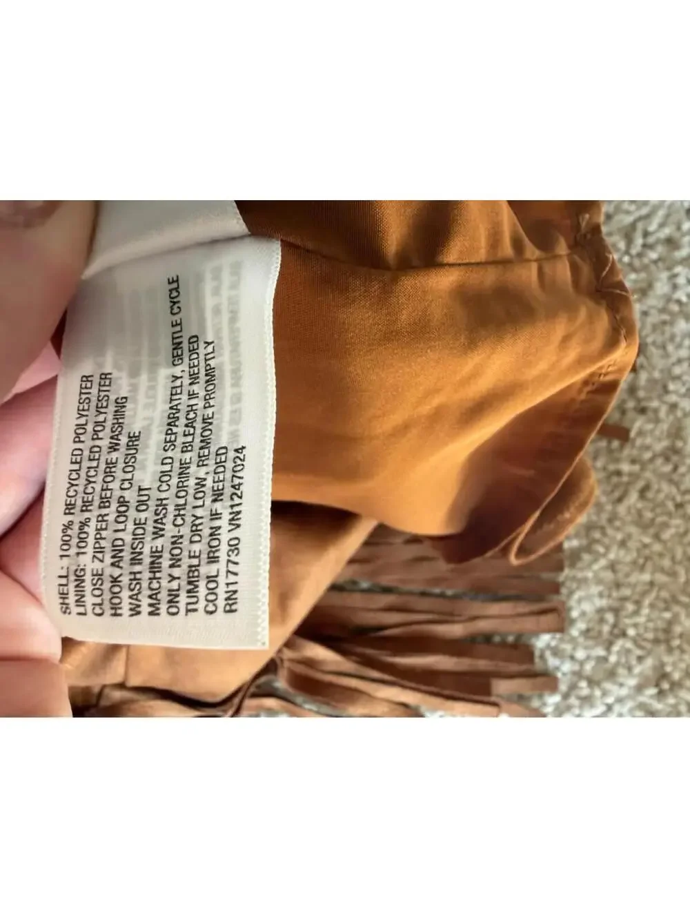 Univ. Thread Frilly, Leathery Brown Skirt - Picture 4 of 4